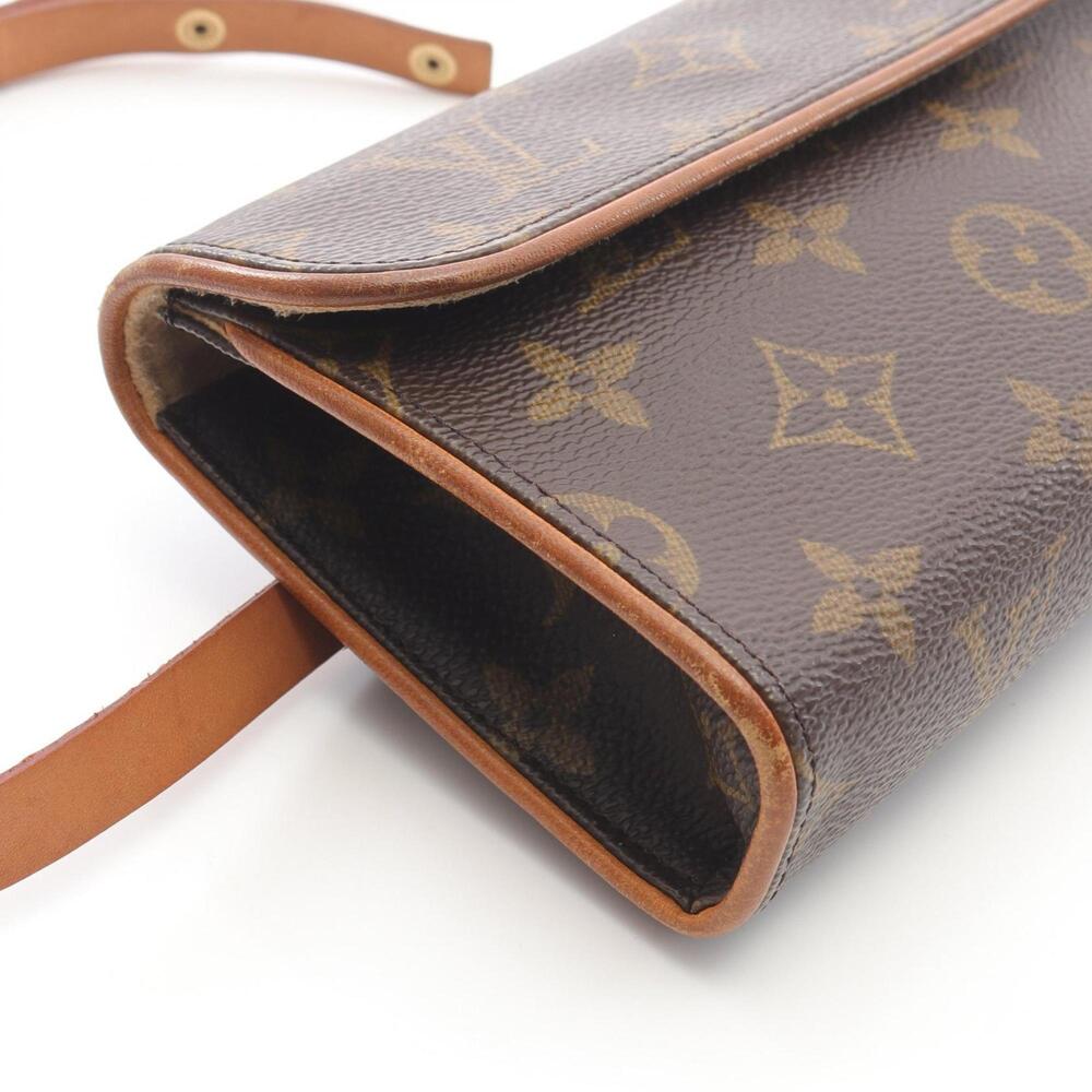 LOUIS VUITTON Authentic Brown Monogram Leather Pochette Fanny Pack - Picture 8 of 13